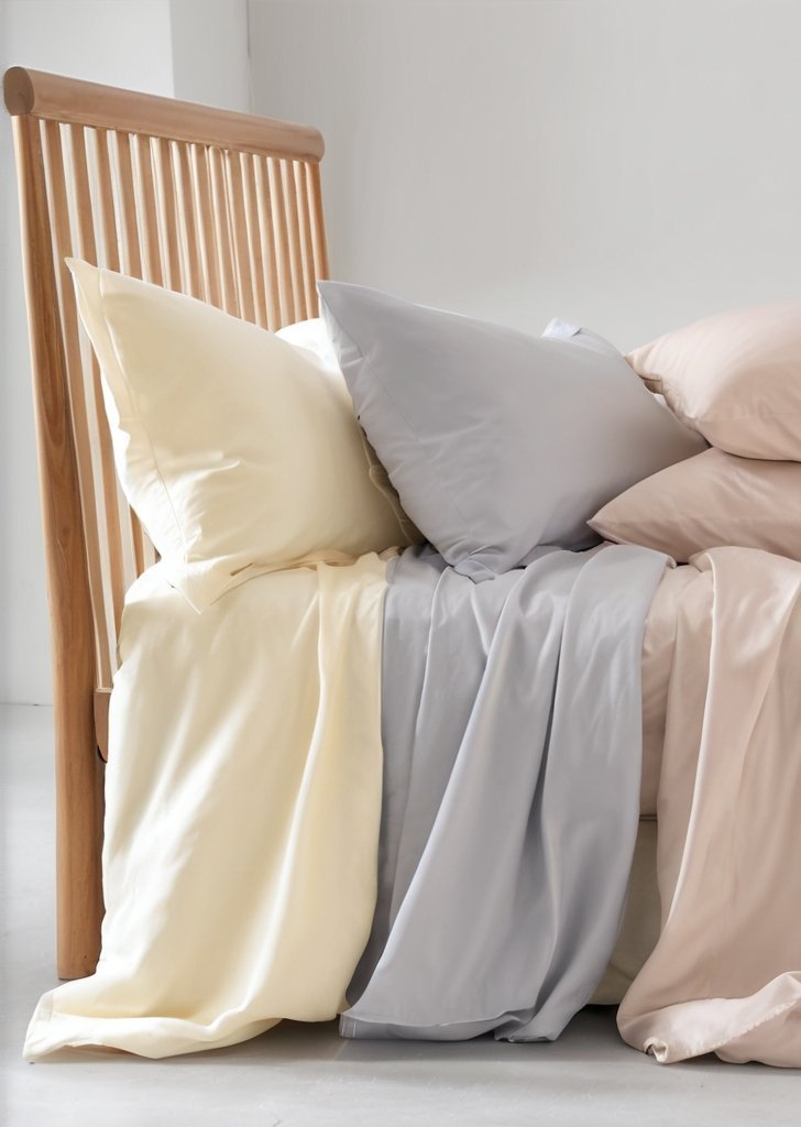 szare prześcieradło z polibawełny (144 nitki) - obrazek 3