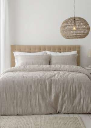 Komplet poszewek na kołdrą w kolorze naturalnym