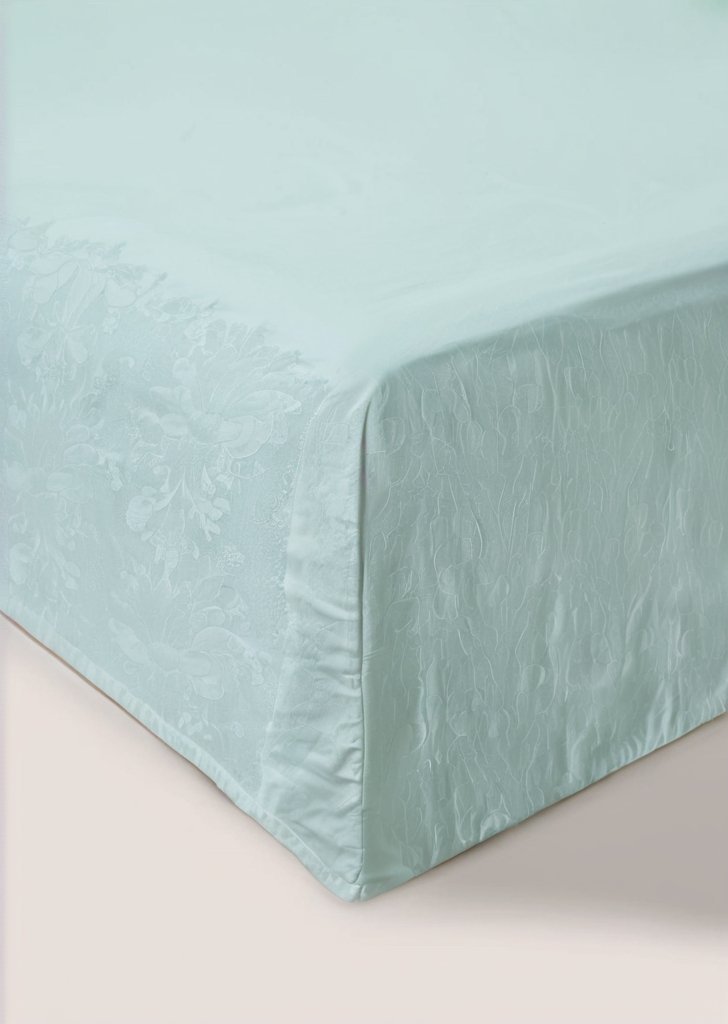 niebieskie prześcieradło z bawełny poliestrowej