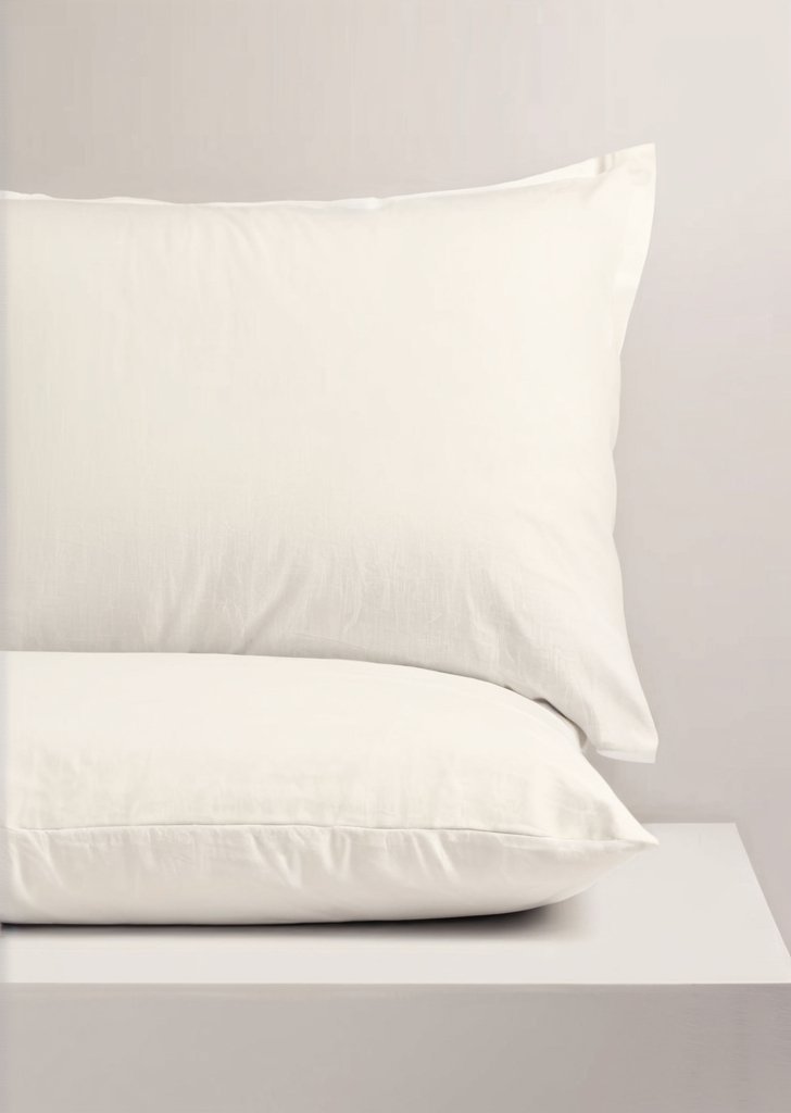 2 pary białych, bawełnianych poszewek na poduszki gospodyni domowej