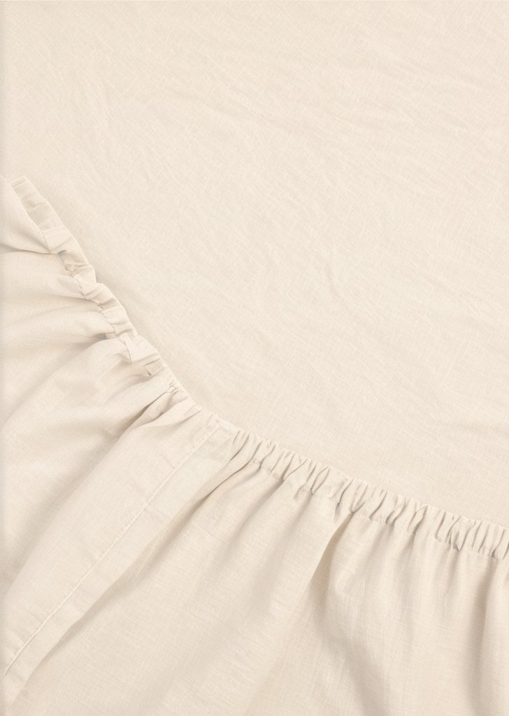 Kremowe prześcieradło Extra Deep (180 nitek) - obrazek 2