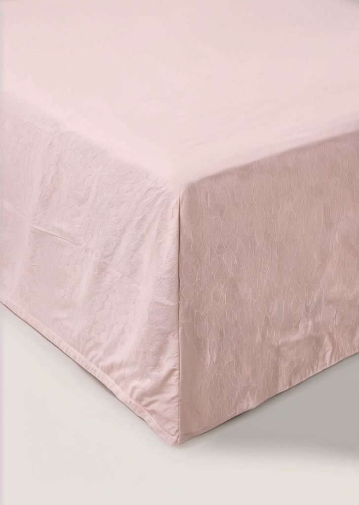 Różowe, bardzo głąbokie prześcieradło (180 nitek)
