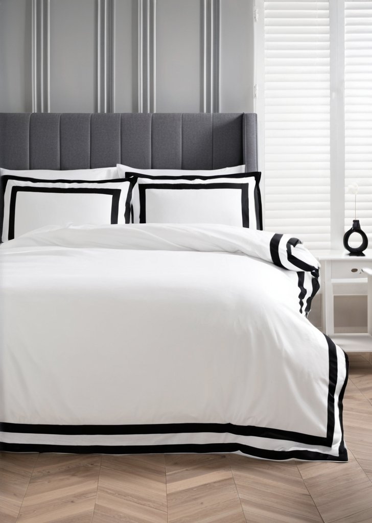 Monochromatyczna poszwa na kołdrą