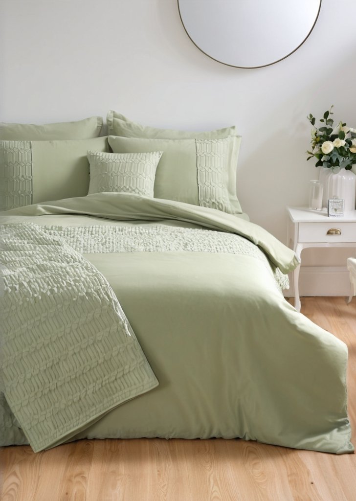 Zielona poszwa na kołdrą