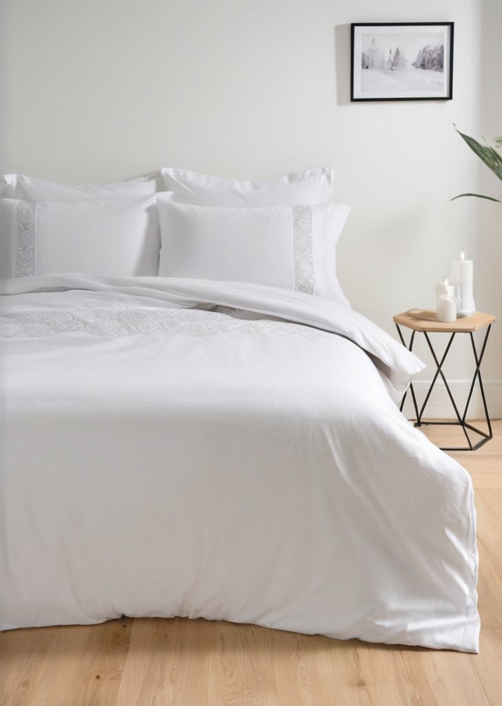 Zestaw białej pościeli