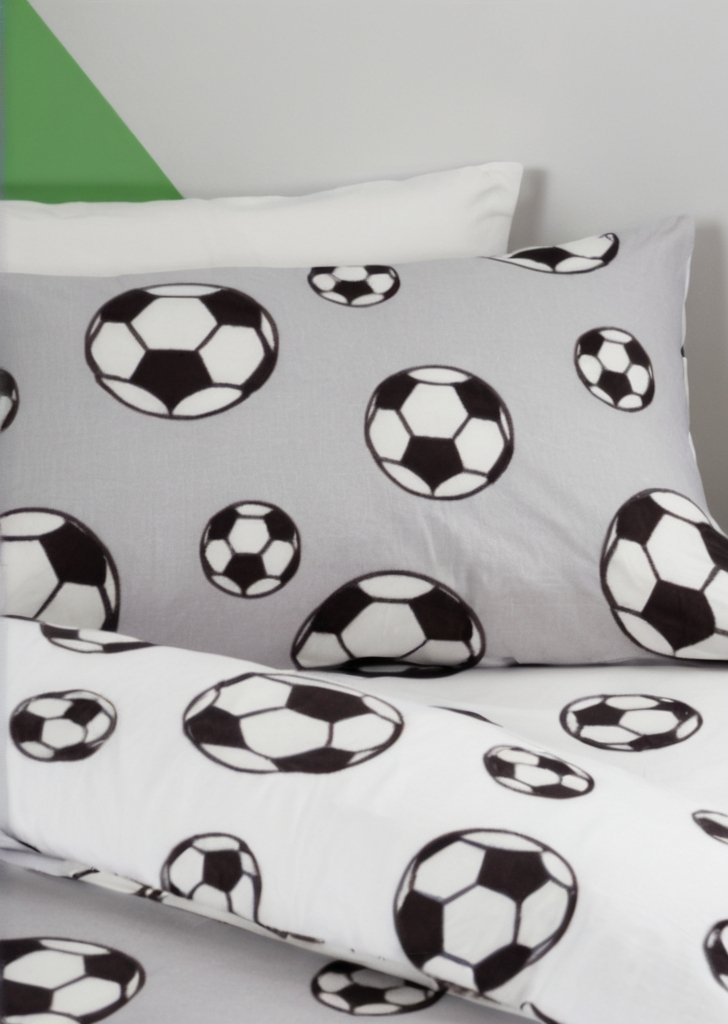 Zestaw dwustronnych poszewek na kołdrą z polaru piłkarskiego - obrazek 3