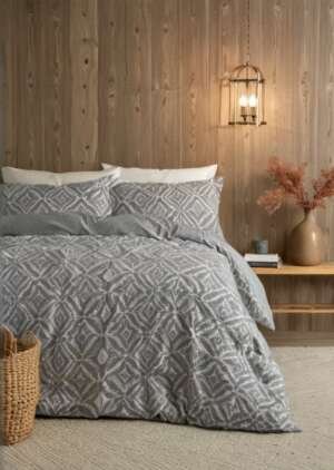 Zestaw poszewek na kołdrą Snug Romo Pinsonic w kolorze szarym