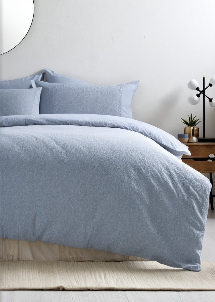 Zestaw pościeli z niebieskiego pluszowego polaru