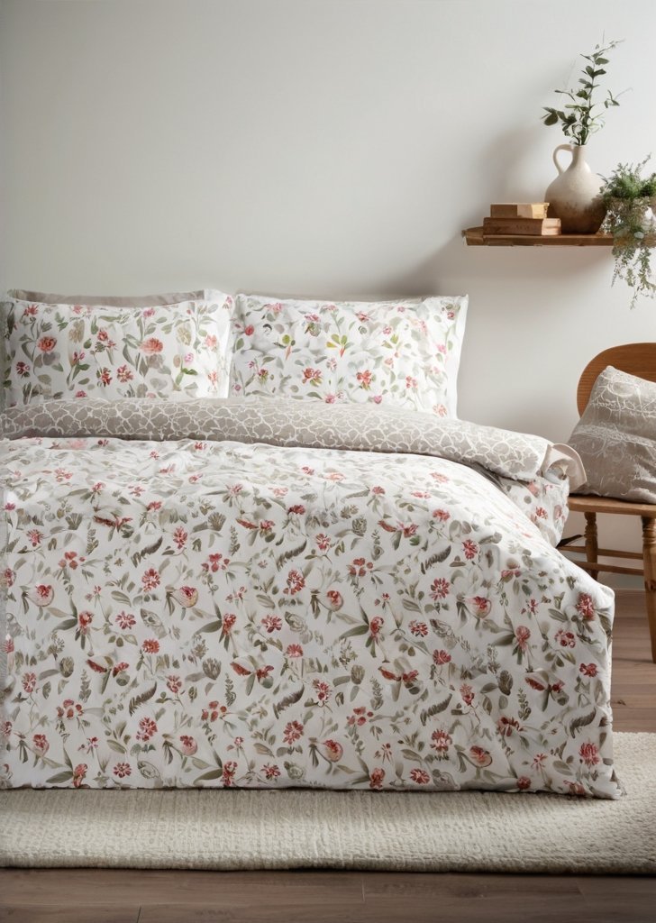 Kremowa pościel w zimowe liście