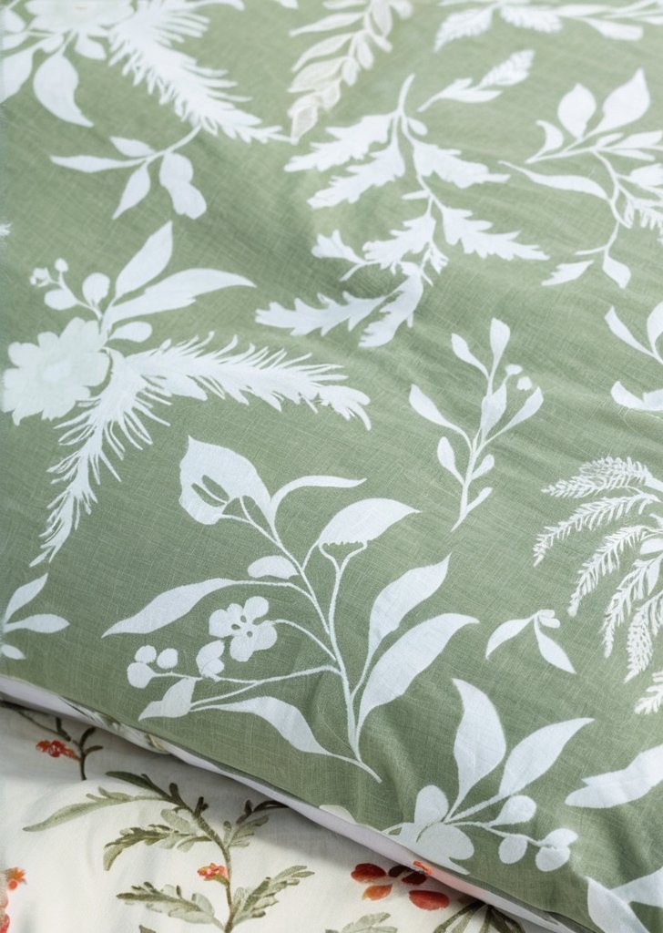 Kremowa pościel w zimowe liście - obrazek 3