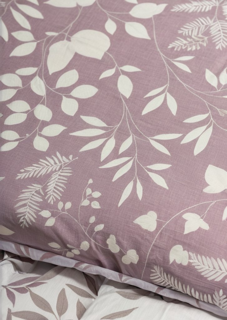 Komplet pościeli w fioletowe liście - obrazek 3