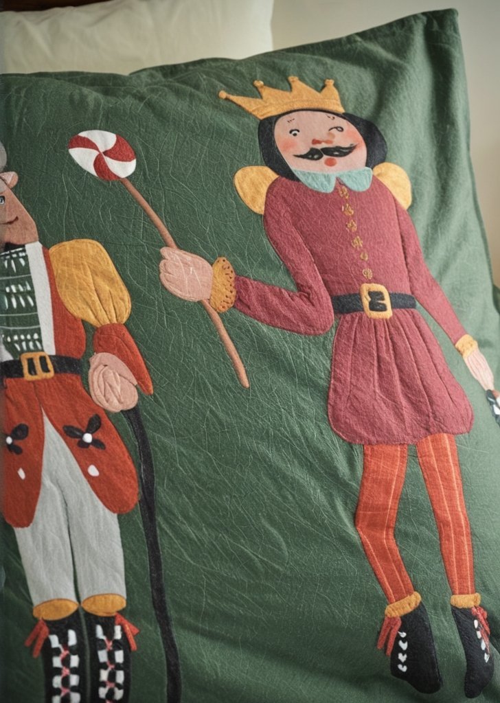 zielony świąteczny komplet pościeli Dziadek do orzechów. - obrazek 2