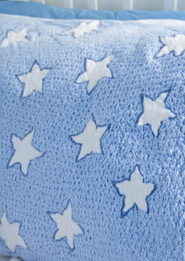 Zestaw pościeli polarowej w niebieskie gwiazdy - obrazek 2