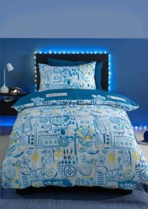 Zestaw poszewek na kołdrą Kids Gamer w kolorze szarym