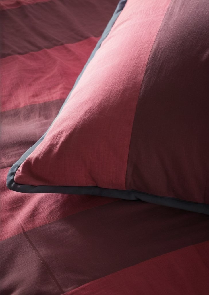 Zestaw czerwonych poszewek na kołdrą Laurence Llewelyn-Bowen Festivo Circus Stripe - obrazek 3