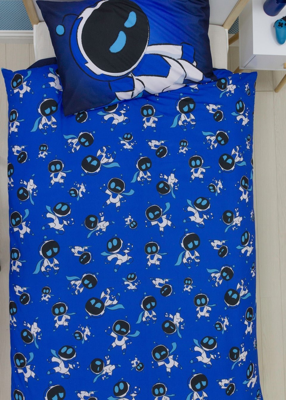 Poszwa na kołdrą w kolorze niebieskim Astrobot Space - obrazek 2