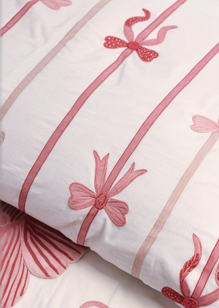 Pościel z nadrukiem w białą kokardką - obrazek 3