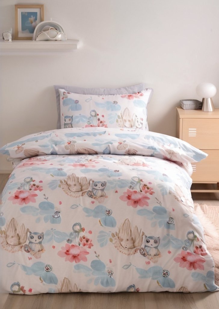 Candy Unicorn Dwustronna poszwa na kołdrą w kolorze różowym