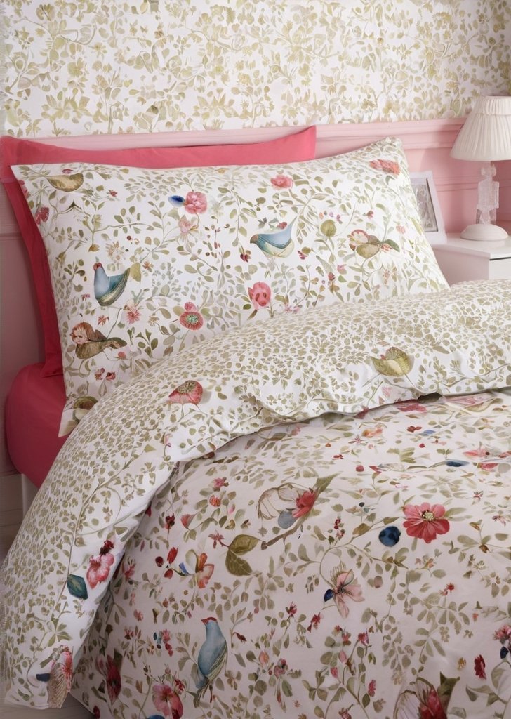 Zestaw dwustronnych, bawełnianych poszewek na kołdrą Fairytale w kolorze różowym - obrazek 3