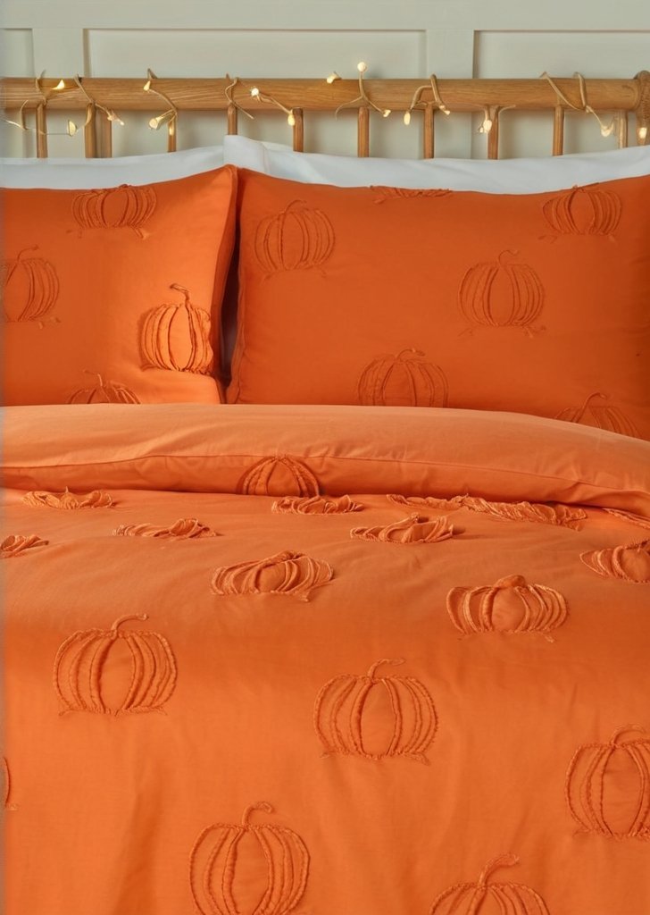 Miąkka w dotyku, pikowana, wielobarwna pościel typu Pumpkin Fields - obrazek 3