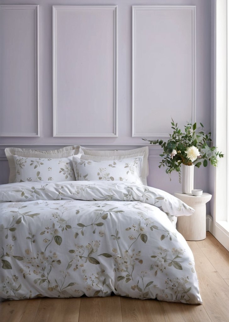 Zestaw poszewek na kołdrą w kwiaty Serenity w kolorze niebieskim - obrazek 2