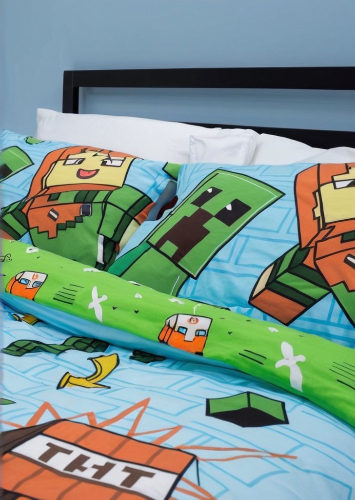 Zielona poszwa na kołdrą Minecraft Levels - obrazek 3